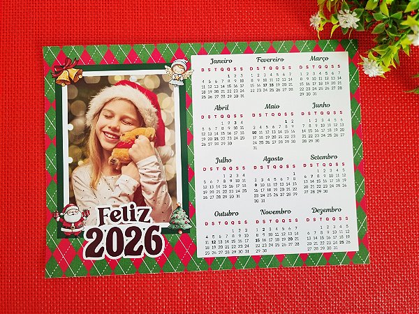 Calendário com Imã Personalizado (19,5x14 cm)