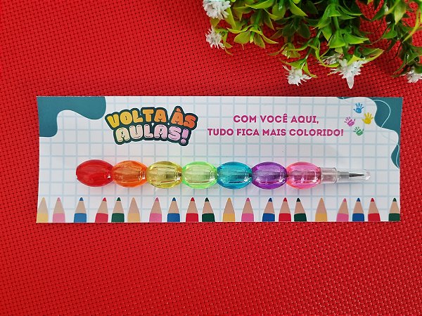 Card com Lapiseira Rainbow Ball