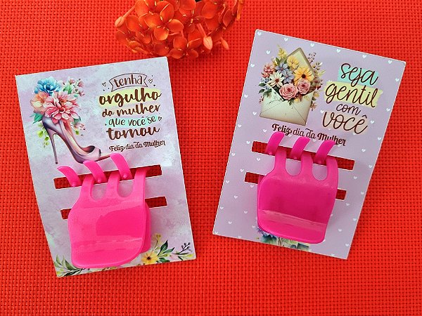 Prendedor de Cabelo + Card Personalizado