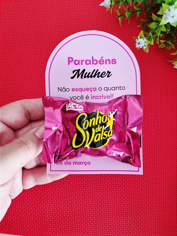 Card personalizado com Bombom
