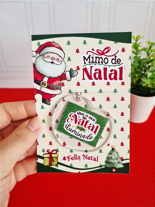 Chaveiro Coração com Card Personalizado