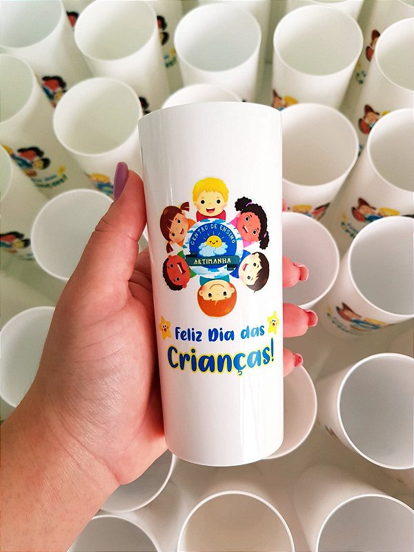 Copo Long Drink Branco Personalizado (320ml)