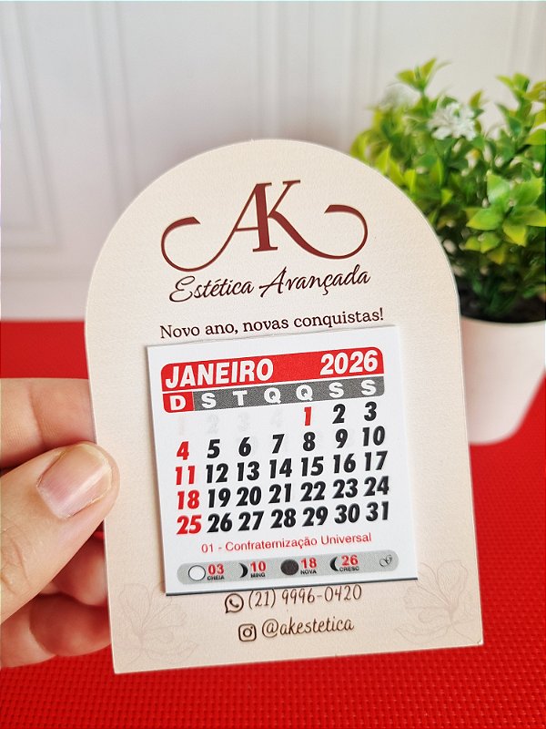 Mini Calendário Imã Personalizado