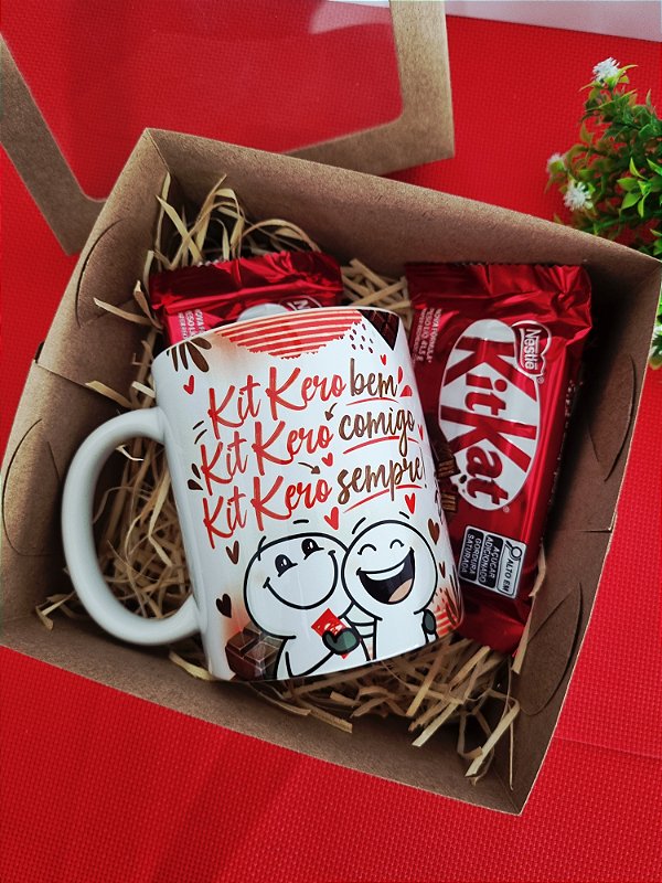 Caixa com Caneca e Chocolates