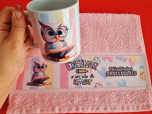 Kit Caneca + Toalha Personalizada