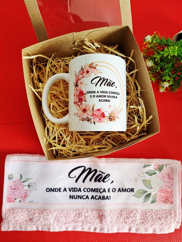 Kit Caneca + Toalha Personalizada