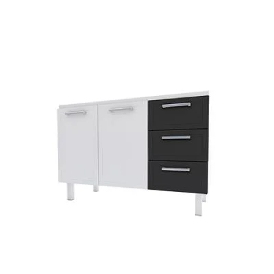 GABINETE AÇO COZIMAX VENUS 1,20MT PRETO