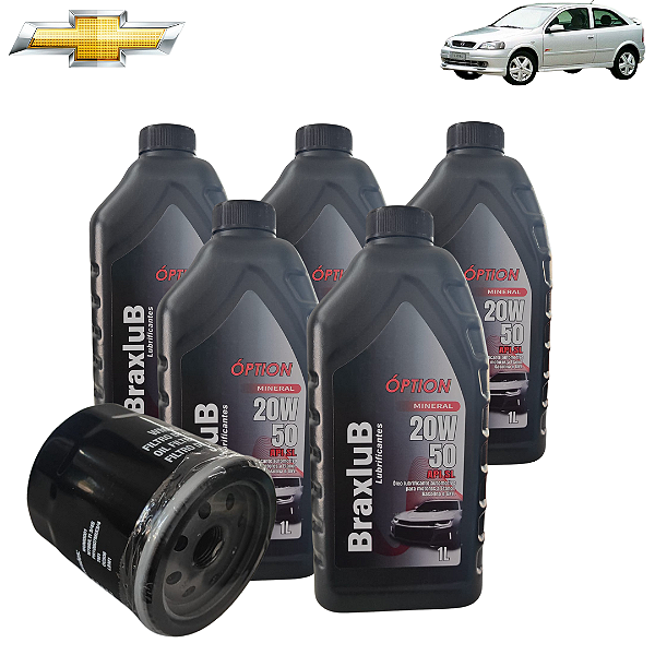 KIT REVISÃO ÓLEO 20W50 MINERAL + FILTROS GM (ASTRA)