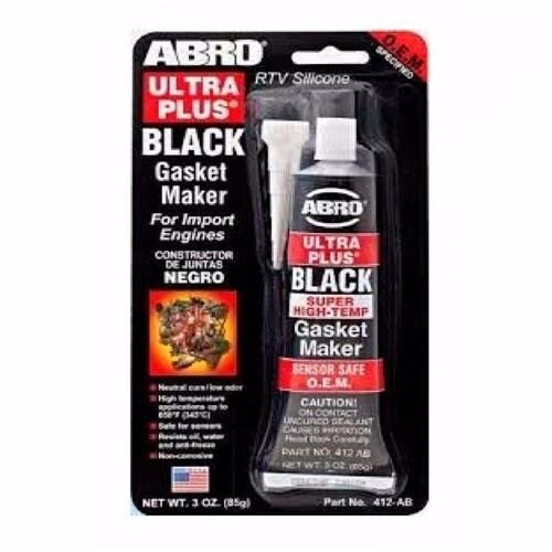 ABRO 412-AB SILICONE ULTRA PLUS BLACK 85 G - PRETO