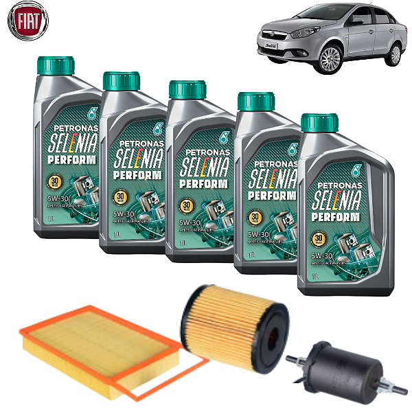 KIT TROCA DE ÓLEO GRAN SIENA 1.6 e-Torq 5W30 + FILTROS (TA1505, TOE1502,FCFB001)