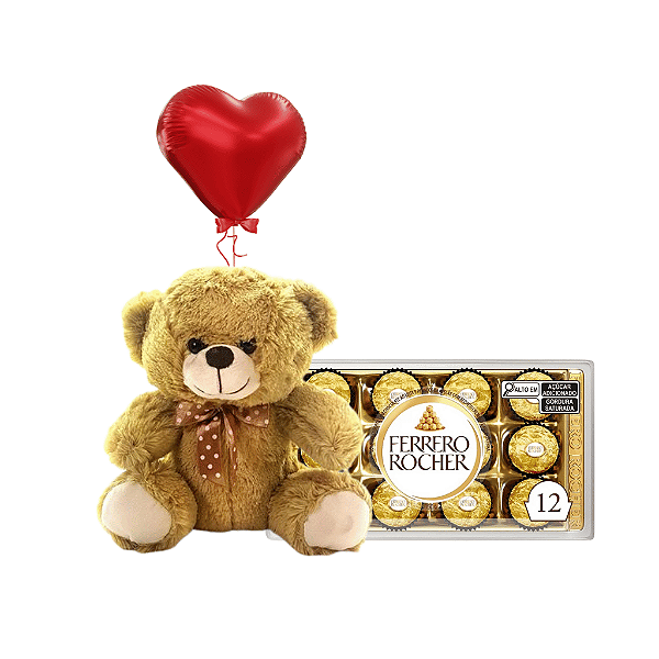 Ursinho de Pelúcia com Ferrero Rocher