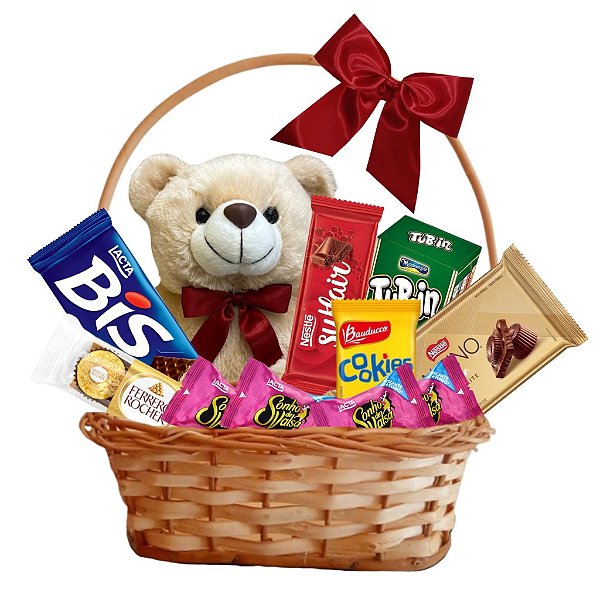 Cesta de Chocolates Doce Guloseima