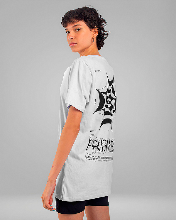 CAMISETA TRADICIONAL 100% ALGODÃO COM ESTAMPA NAS COSTAS - FREVOR