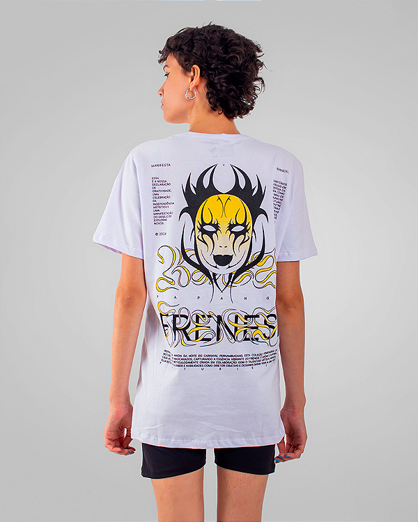 CAMISETA TRADICIONAL 100% ALGODÃO COM ESTAMPA NAS COSTAS - PAPANGU