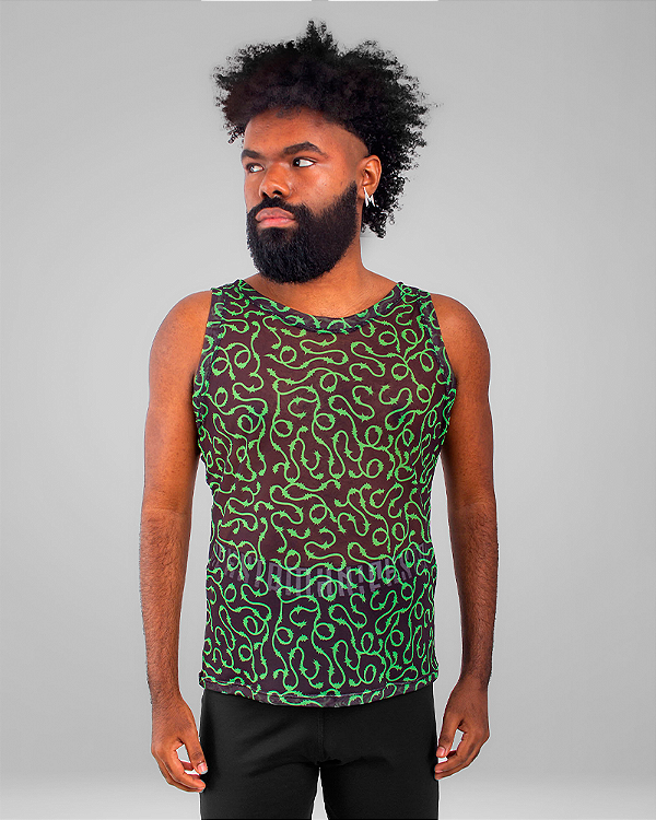 REGATA EM TULE ESTAMPADO SEGUNDA PELE - FRENZY