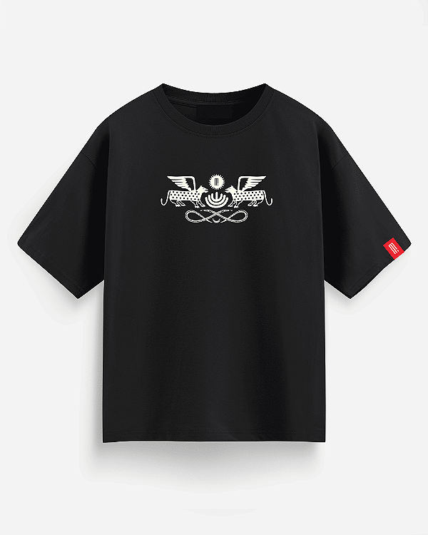Camiseta Oversized - Armorial - Preta
