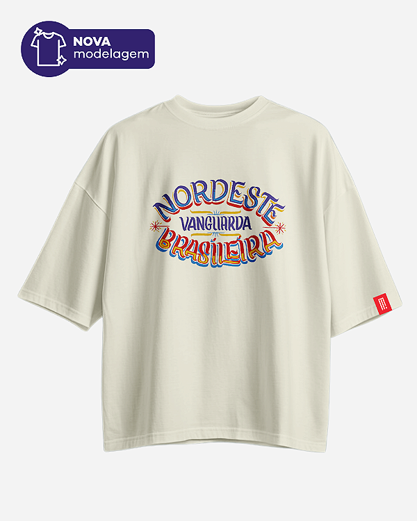 Camiseta Oversized Boxy - Nordeste Vanguarda - Offwhite
