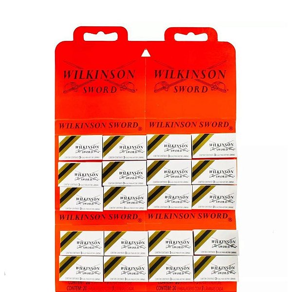 Lâmina De Barbear Gilete Wilkinson Cartela C/60 UNIDADES