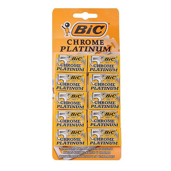Lâminas de Barbear em Aço Inoxidável Bic Chrome