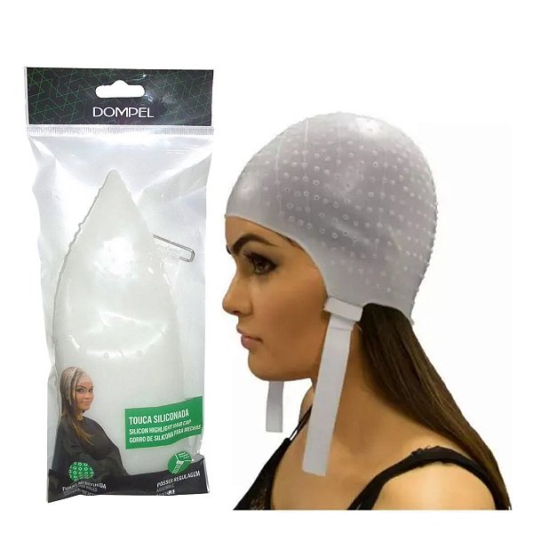Touca De Silicone Para Luzes Mechas E Reflexo Cabelo Salão Profissional Dompel
