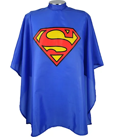 CAPA DE CORTE INFANTIL ESTAMPADA PARA CABELEIREIRO - SUPER HOMEM