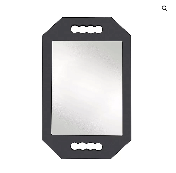 Espelho de mão EMBORRACHADO TAMANHO G PRETO