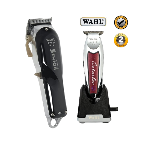 Combo Senior Cordless + Detailer Li Silver + Base carregadora Wahl