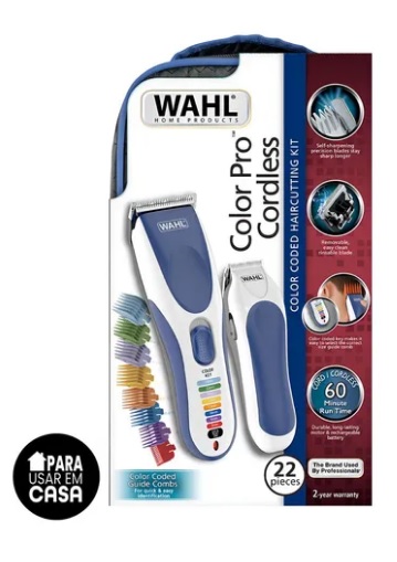 Combo Wahl Color Pro Cordless – Máquina de Corte + Aparador Sem Fio