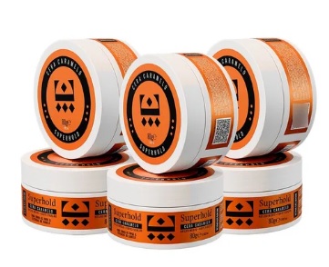 Kit 6 uni Cera Caramelo Embaixador SuperHold 80 g — Fixação Extra, Brilho Molhado
