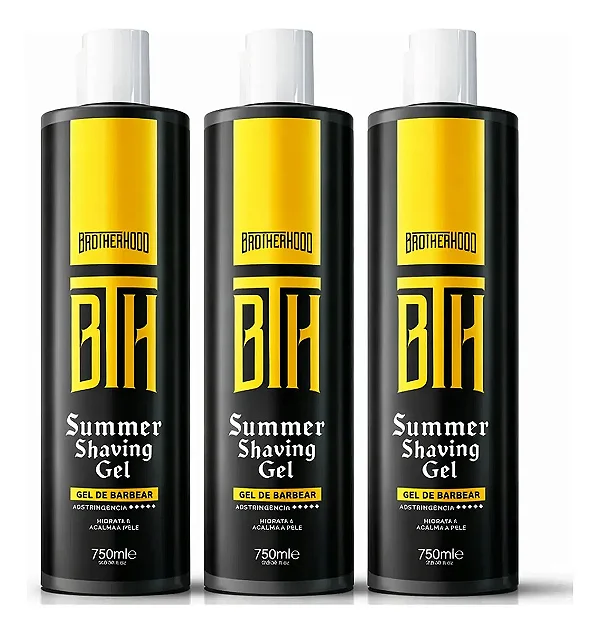 Kit 3 Shaving Gel BTH Summer 750ml