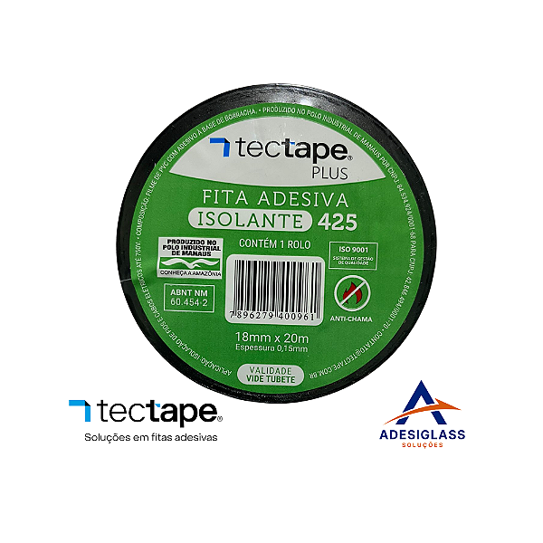 Fita Isolante 18 mm Tec Tape Plus 425 Anti-Chama