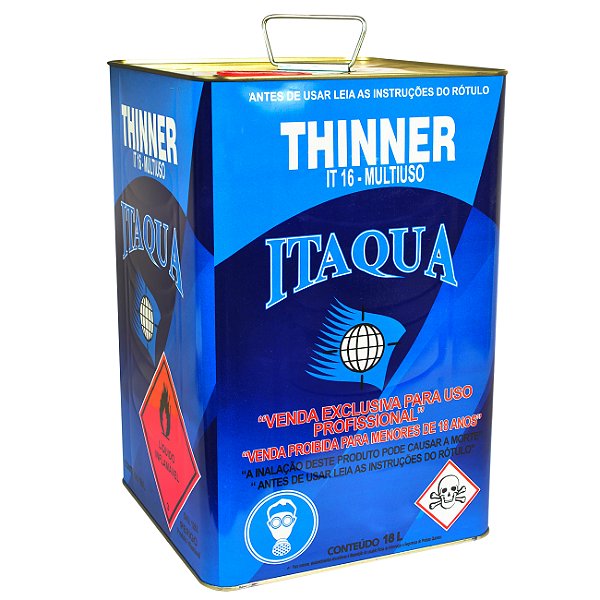 Lata de Thinner IT16 de Limpeza e Multiuso Itaquá 18 litros