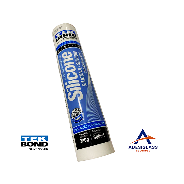 Silicone Acético transparente 300 ml TEKBOND