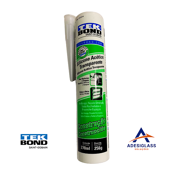 Silicone Acético transparente 270 ml TEKBOND