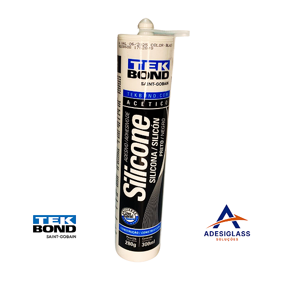Silicone Acético preto 300 ml TEKBOND
