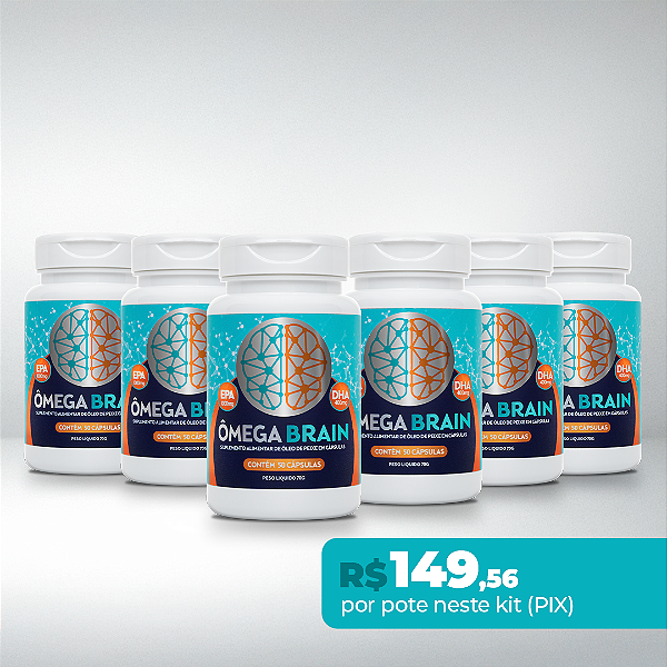 KIT C/ 6 ÔMEGA BRAIN (ideal para 2 meses)
