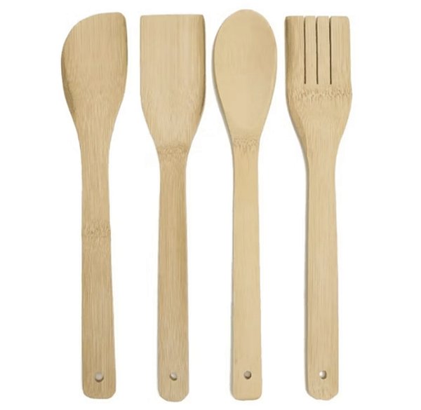 Kit Utensílios de Bambu com 4 Peças MEK Ref.U2.0426002.05057
