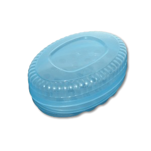 Saboneteira Plástica com Tampa Azul Daivak Ref.410