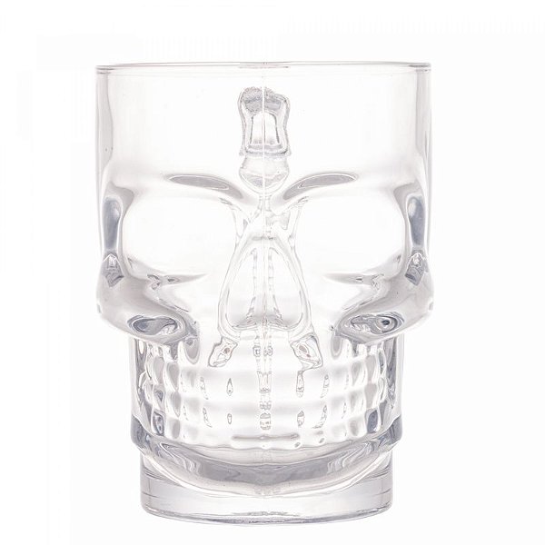 Caneca Caveira em vidro 500ml Etilux Ref.460-CANC