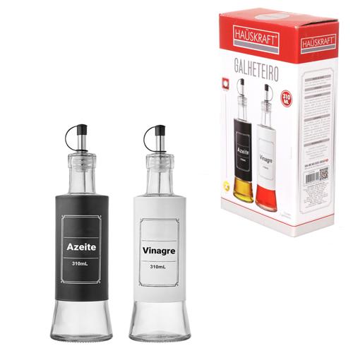 Galheteiro em Vidro 310ml 2 Peças Hauskraft Ref.GLHT-009