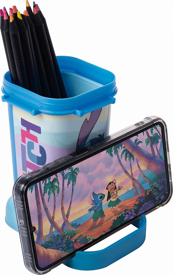 Organizador Retrátil com Suporte para Celular Stitch Plasutil Ref.17534
