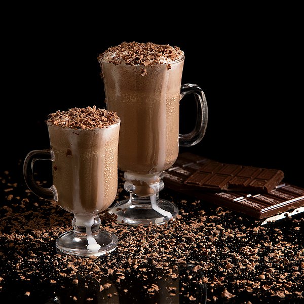 Conjunto 6 Taças de Cappuccino de Vidro com Alça e Pé 115ml Lyor Ref.6629