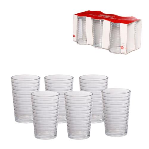 Copo Long Drink Dahlia em Vidro 200ml 6 Peças Hauskraft Ref.CPLG076