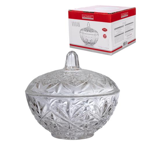 Potiche de Vidro Vivian 12x12x18cm 390ml Hauskraft Ref.PTCH-022