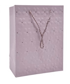 Sacola de Presente Relevo Flores Lilás 30x42x12cm Tokyo Design Multiart Ref.SAC0139