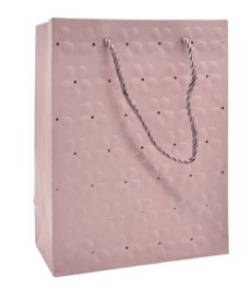 Sacola de Presente Relevo Flores Rosa Claro 30x42x12cm Tokyo Design Multiart Ref.SAC0139
