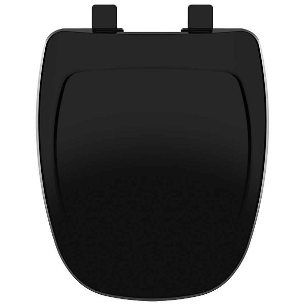 Assento Sanitário Polipropileno Monte Carlo Preto para vaso Deca