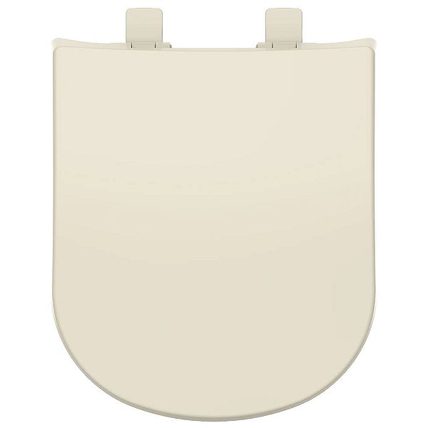 Assento Sanitário Polipropileno Soft Close Life Bege Claro para vaso Celite