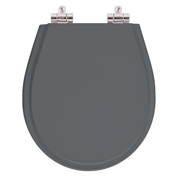 Assento Sanitario Poliester com Amortecedor Avalon Cinza Quartzo para Vaso Ideal Standard
