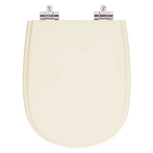 Assento Sanitario Poliester com Amortecedor Paris Bone (Bege Claro) para Vaso Ideal Standard